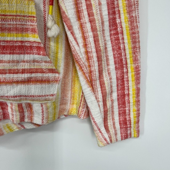 Southern Spirit Hoodie Small Poncho Sweater Yellow Stripe Panama City Beach - Picture 5 of 10